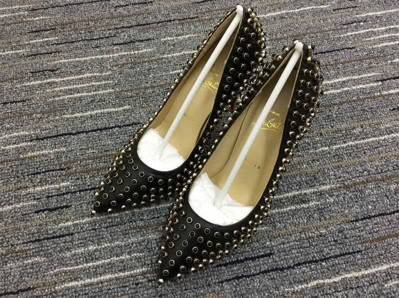 Christian Louboutin High Heels Black And Crystal Rivets 1