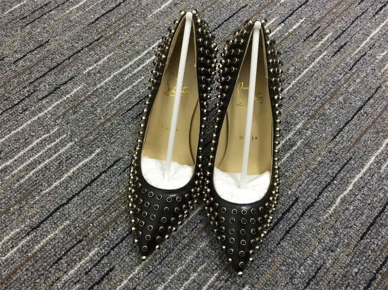 Christian Louboutin High Heels Black And Crystal Rivets 2