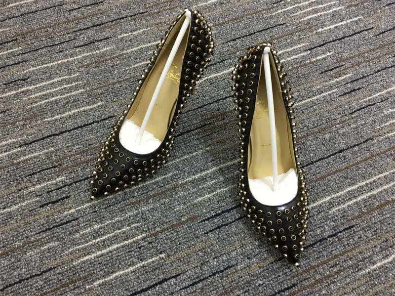 Christian Louboutin High Heels Black And Crystal Rivets 3