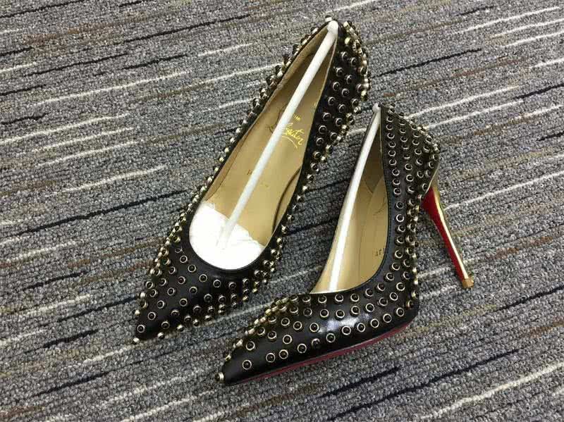 Christian Louboutin High Heels Black And Crystal Rivets 4