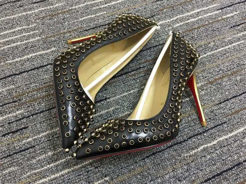 Christian Louboutin High Heels Black And Crystal Rivets 5