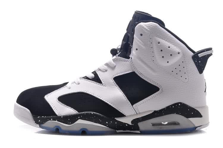 Air Jordan 6 Leather White Black Men 2