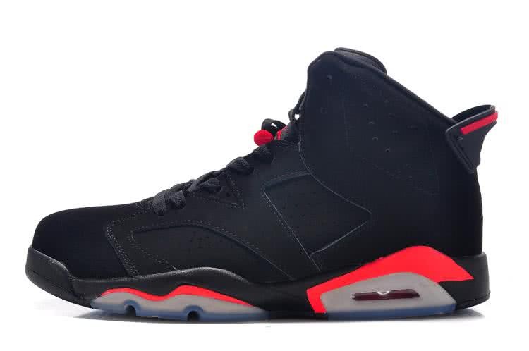 Air Jordan 6 Leather Black Red Men 5