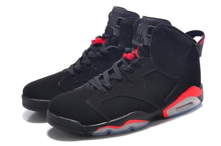 Air Jordan 6 Leather Black Red Men 7