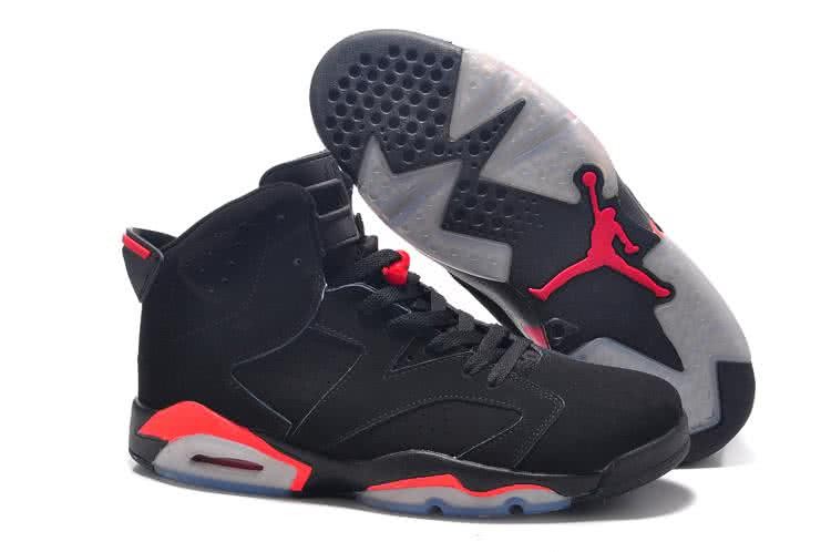 Air Jordan 6 Leather Black Red Men 1