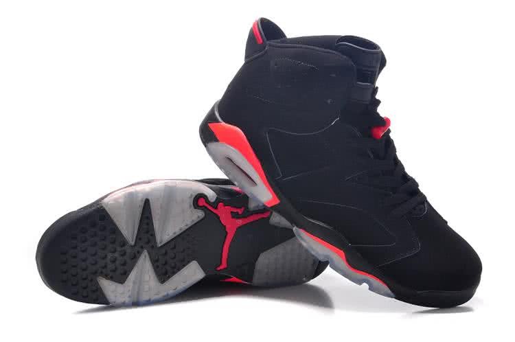 Air Jordan 6 Leather Black Red Men 8