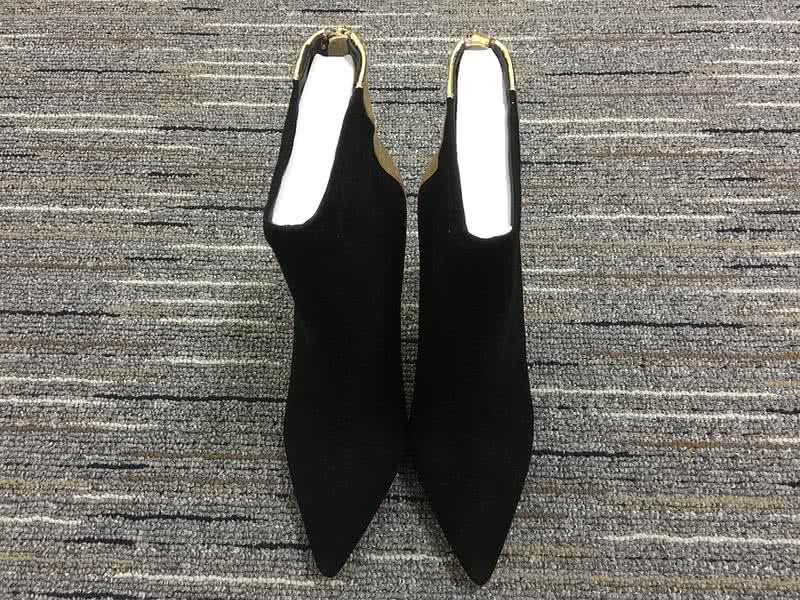Christian Louboutin Women's Boots Black Suede And Golden High Heels 2