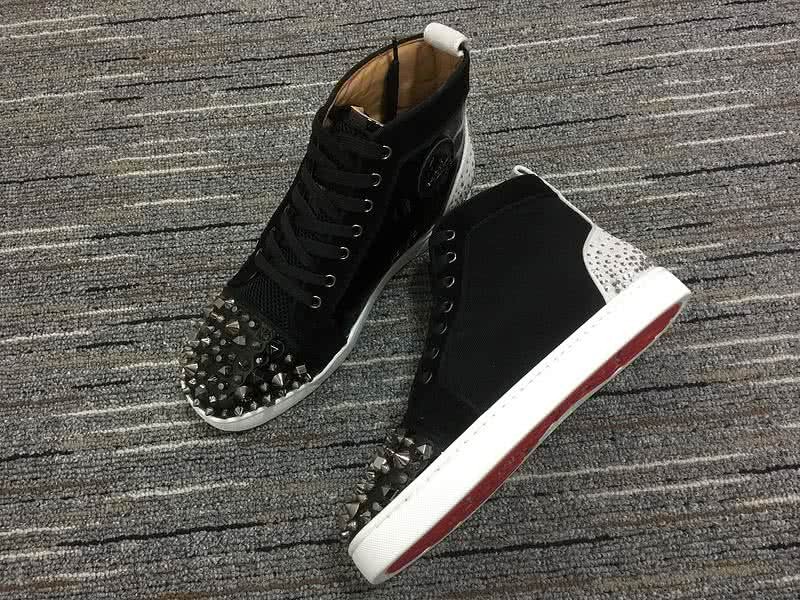 Christian Louboutin Lou Spikes Men/Women Black/White 2