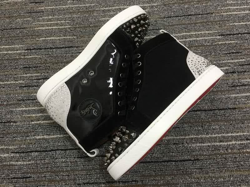 Christian Louboutin Lou Spikes Men/Women Black/White 3