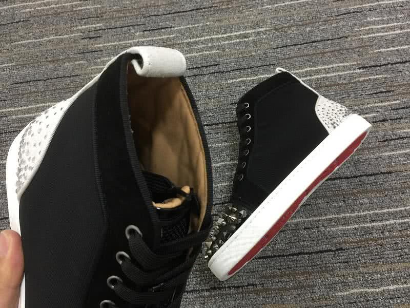 Christian Louboutin Lou Spikes Men/Women Black/White 7
