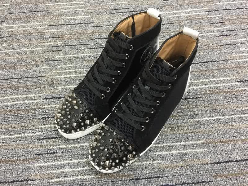 Christian Louboutin Lou Spikes Men/Women Black/White 1