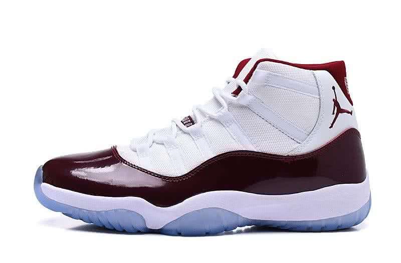 Air Jordan 11 High Top White And Wine Men 3