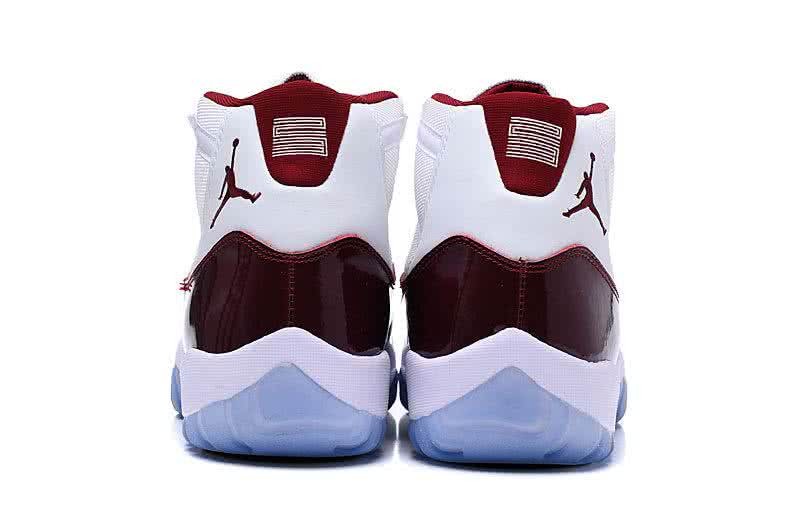 Air Jordan 11 High Top White And Wine Men 5