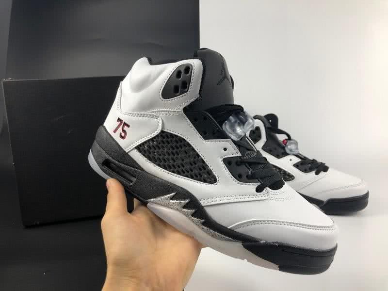 Air Jordan 5 Black And White Men 2
