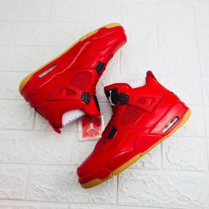 Air Jordan 4 Shoes Red Women/Men 2