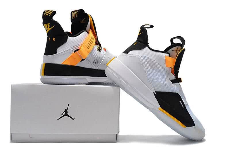 Air Jordan 33 White And Yellow Men 4