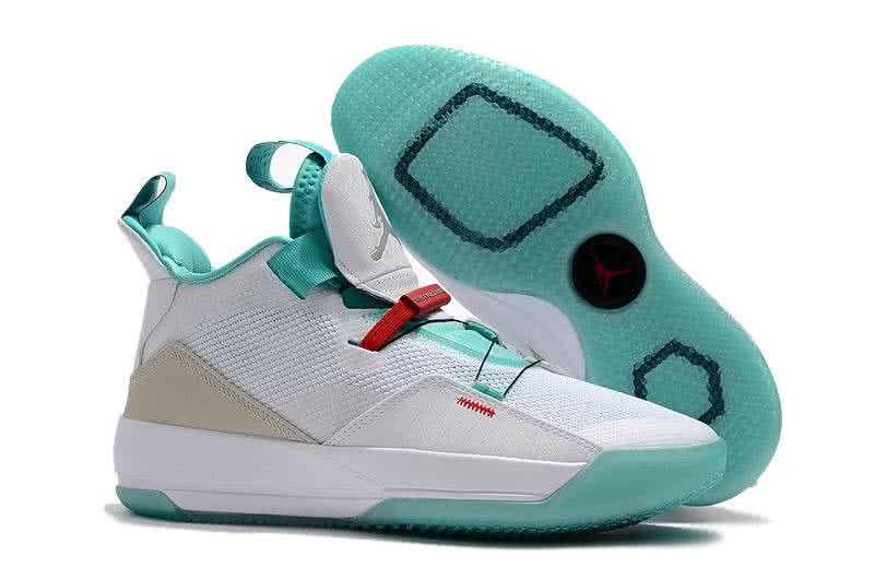 Air Jordan 33 Green And White Men 1