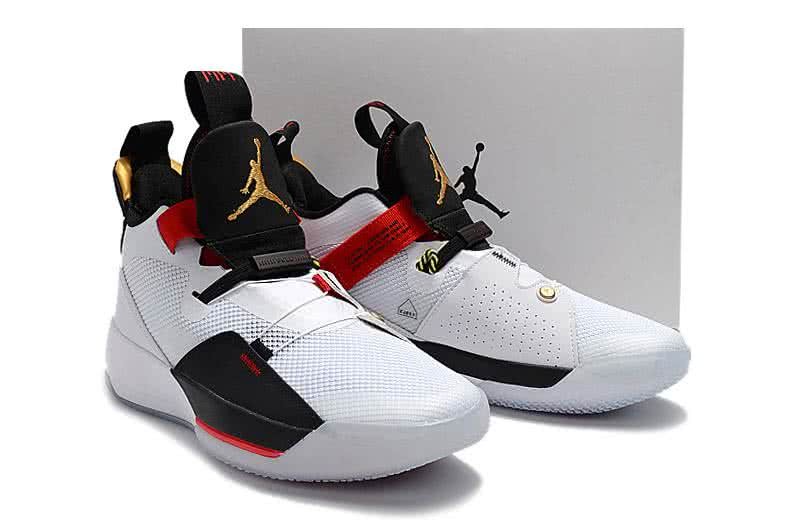 Air Jordan 33 Black Red And White Men 4