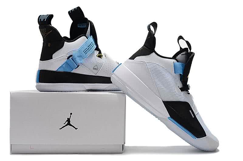 Air Jordan 33 Black Blue And White Men 2