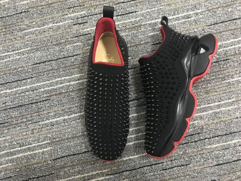 Christian Louboutin Low Top Men's Black And All Black Rivets 2