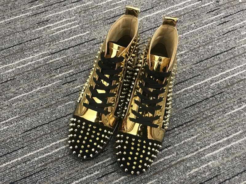 Christian Louboutin Louis Spikes Men/Women Gold/Black 1