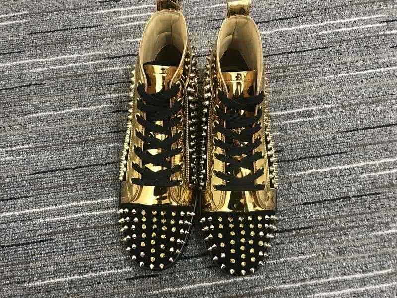 Christian Louboutin Louis Spikes Men/Women Gold/Black 3