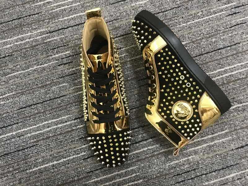 Christian Louboutin Louis Spikes Men/Women Gold/Black 6
