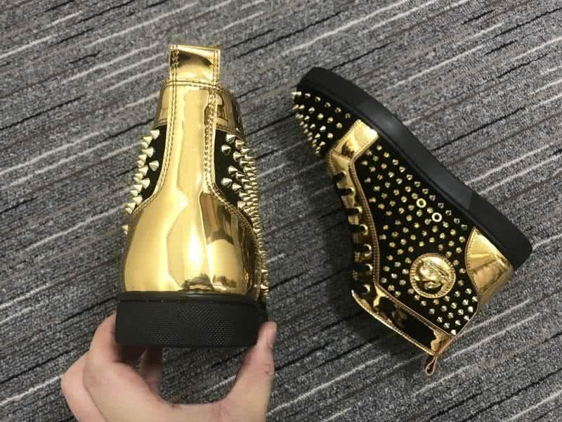 Christian Louboutin Louis Spikes Men/Women Gold/Black 8