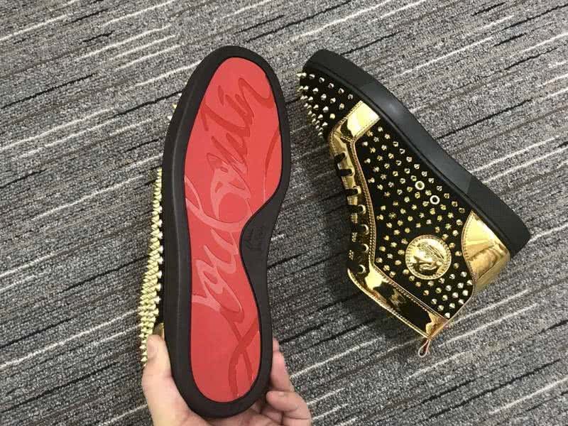 Christian Louboutin Louis Spikes Men/Women Gold/Black 9