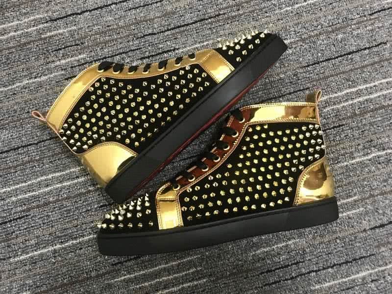 Christian Louboutin Louis Spikes Men/Women Gold/Black 10