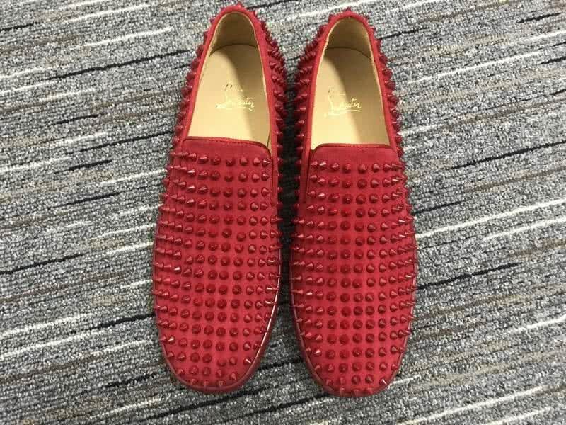 Christian Louboutin Low Top Alll Red Rivets Red Upper 2