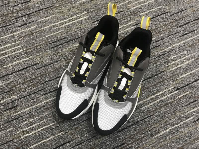 Christian Dior Sneakers 3011 Grey Leather White Cotton Black Upper and Tongue Men 1