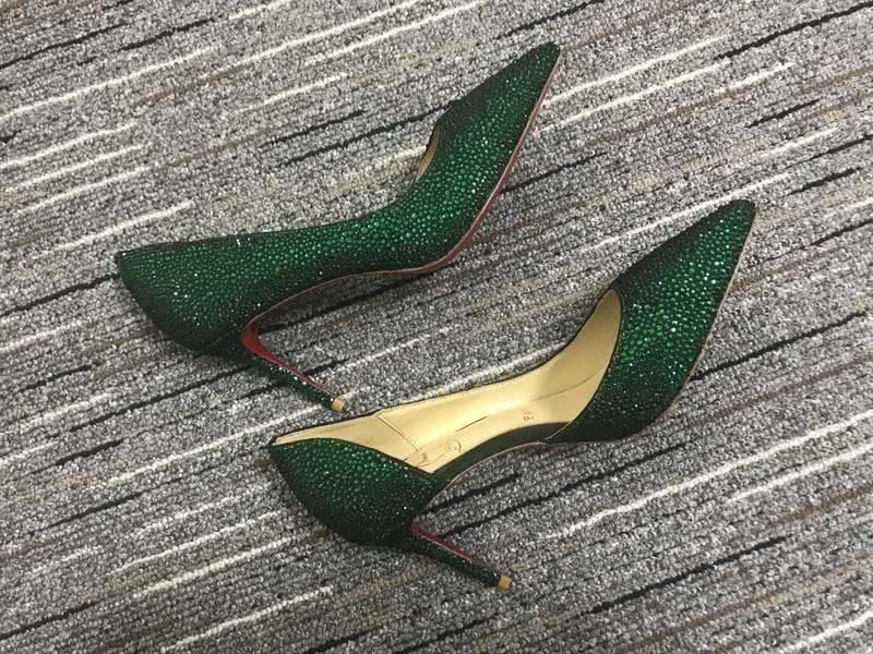 Christian Louboutin Pump High Heels Green Women 7
