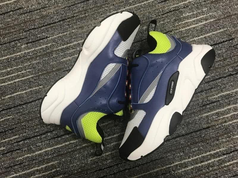 Christian Dior Sneakers 3012  Blue Leather White Cotton Yellow Upper and Tongue Men 6