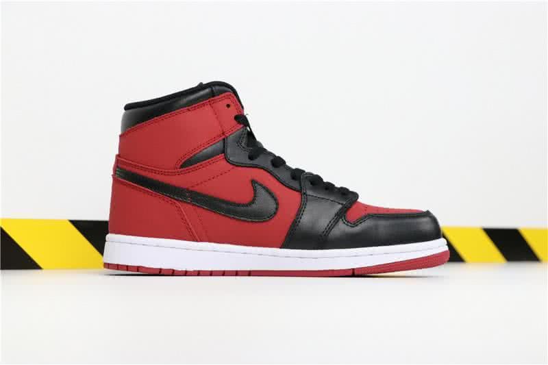 Air Jordan 1 MID Red Black And White Men 3