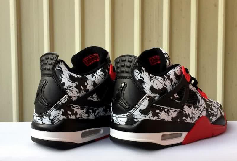 Air Jordan 4 Shoes Red And Black Men 5