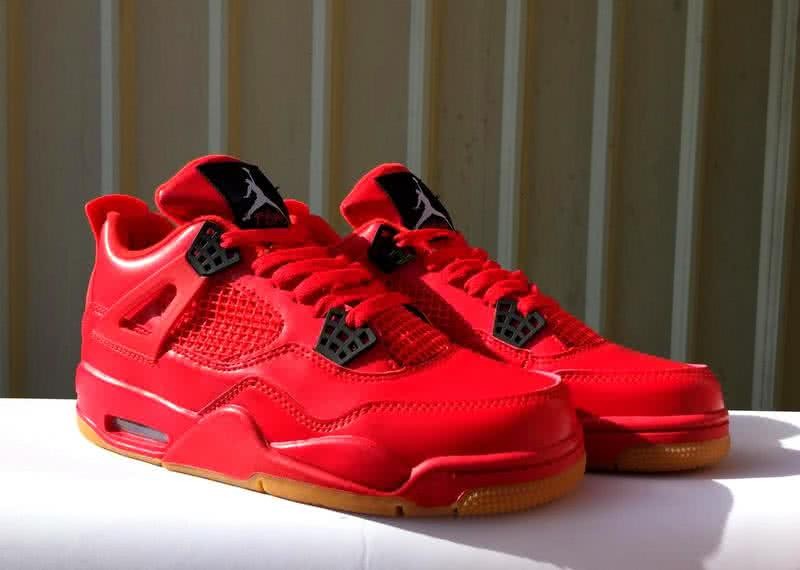 Air Jordan 4 Shoes Red And Black Men 3