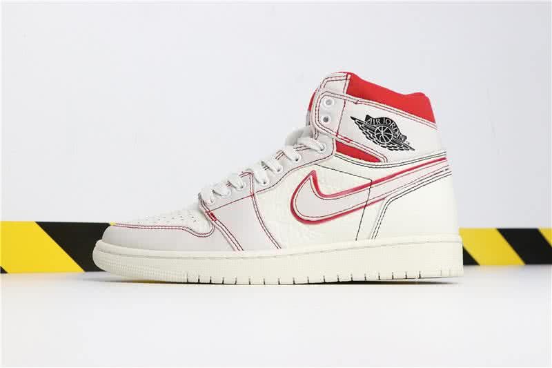 Air Jordan 1 Sail∕University Red And White Women/Men 1