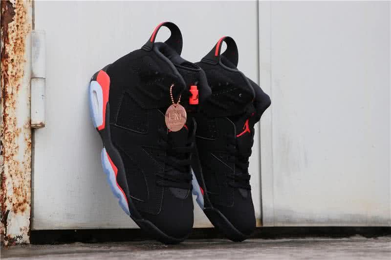 Air Jordan 6 Black Infrared Red Women/Men 2