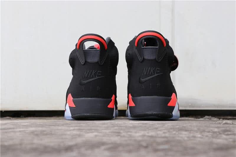 Air Jordan 6 Black Infrared Red Women/Men 4