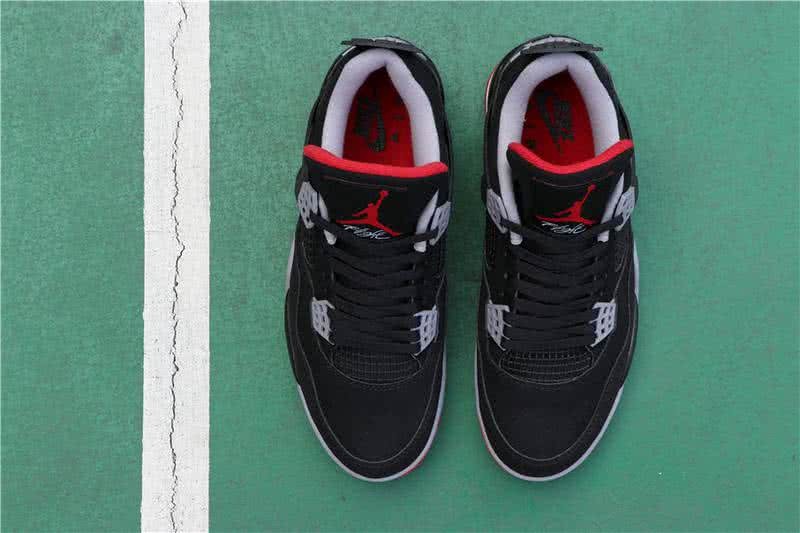 Air Jordan 4 BRED Black And Red Men 4