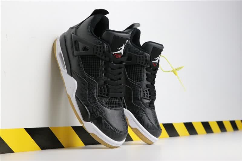 Air Jordan 4 SE Laser Black Gum Black Brown And White Men 1