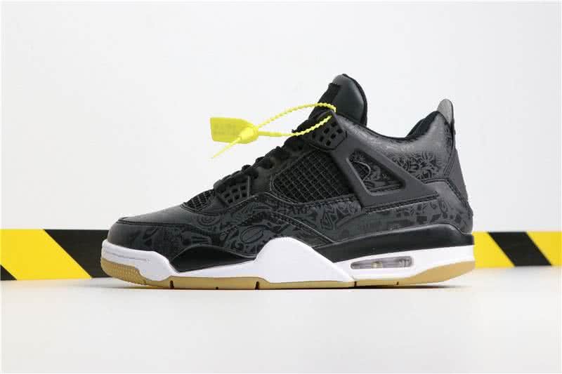 Air Jordan 4 SE Laser Black Gum Black Brown And White Men 2