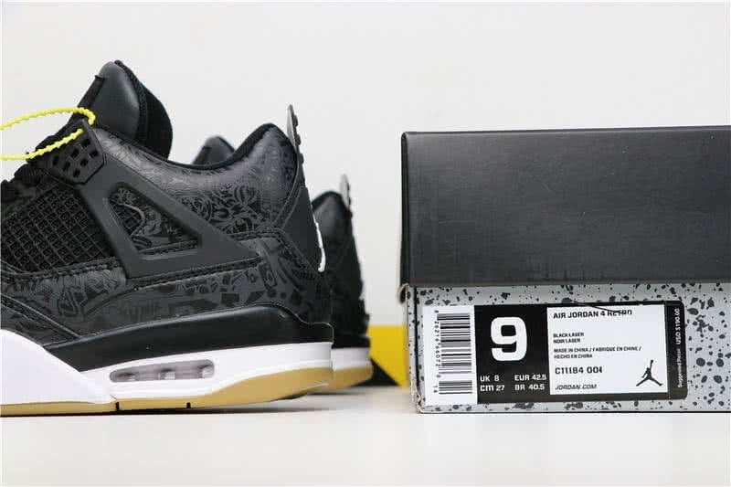 Air Jordan 4 SE Laser Black Gum Black Brown And White Men 9