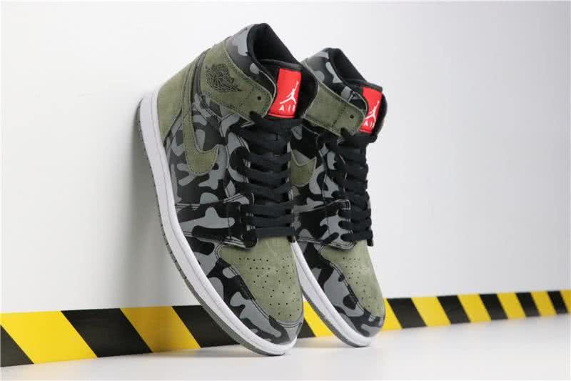 Air Jordan 1 Shadow Camo Black Grey And Camouflage Women/Men 2