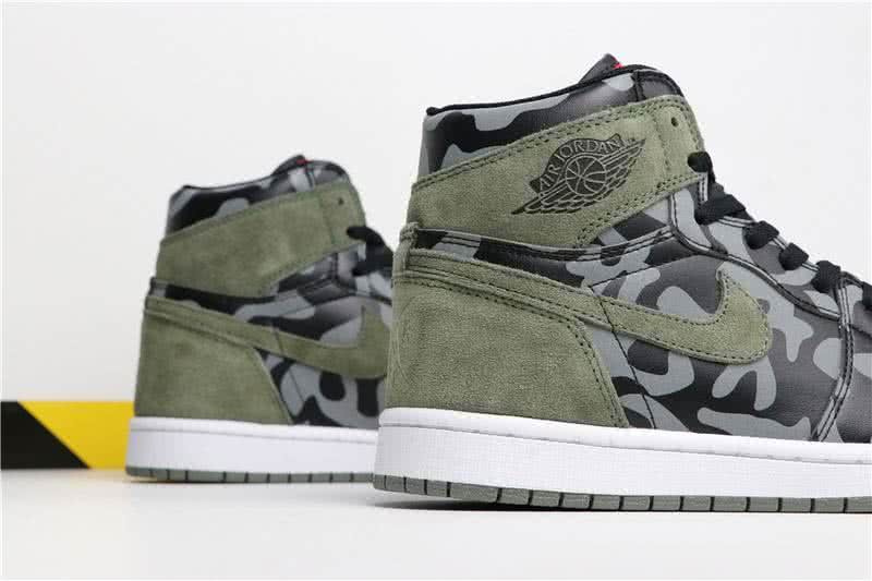 Air Jordan 1 Shadow Camo Black Grey And Camouflage Women/Men 5