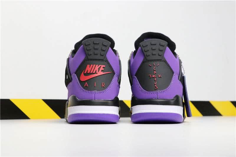 Travis Scott x Air Jordan 4 PURPLE And Black Men 5