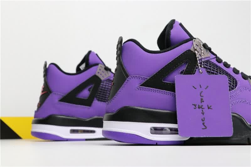 Travis Scott x Air Jordan 4 PURPLE And Black Men 6