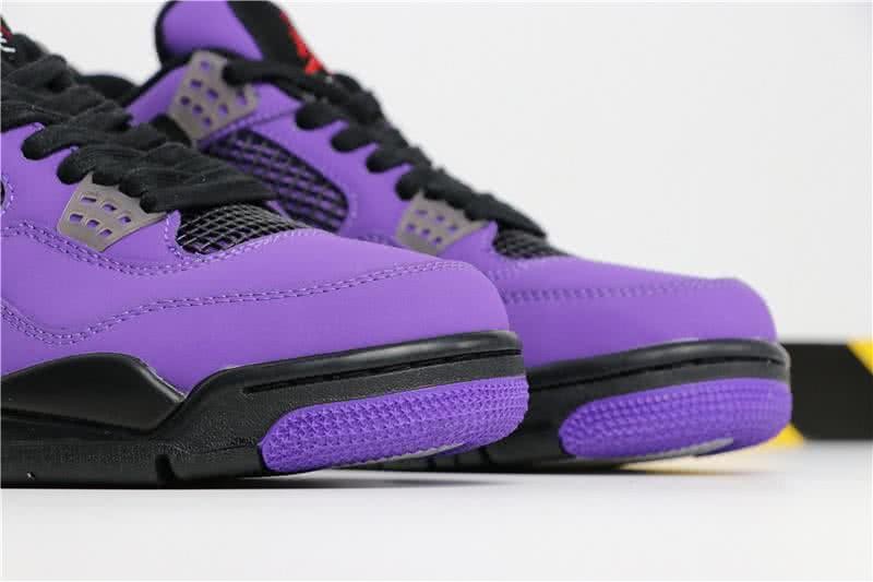 Travis Scott x Air Jordan 4 PURPLE And Black Men 7