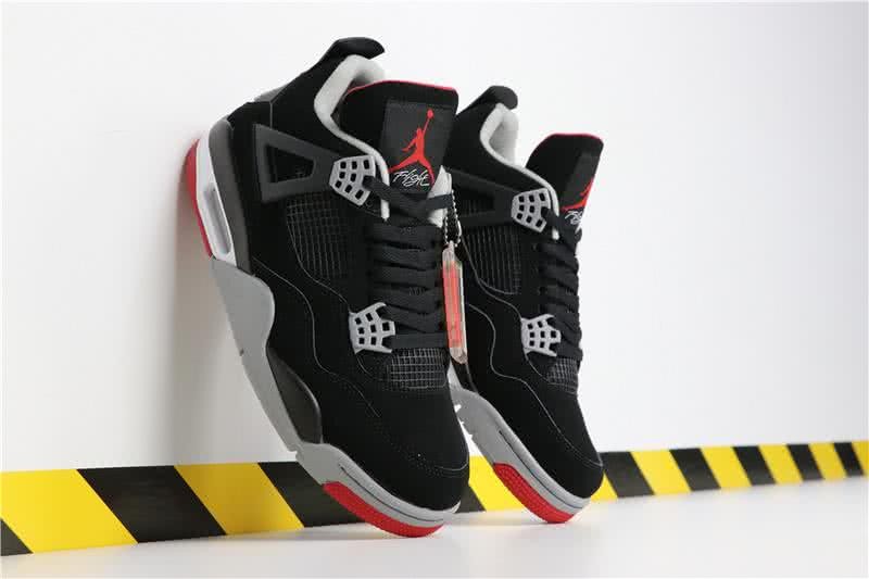 Air Jordan 4 BRED Black And Red Men 2